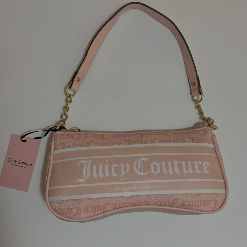 Juicy Couture Peach and Gold Shoulder Bag